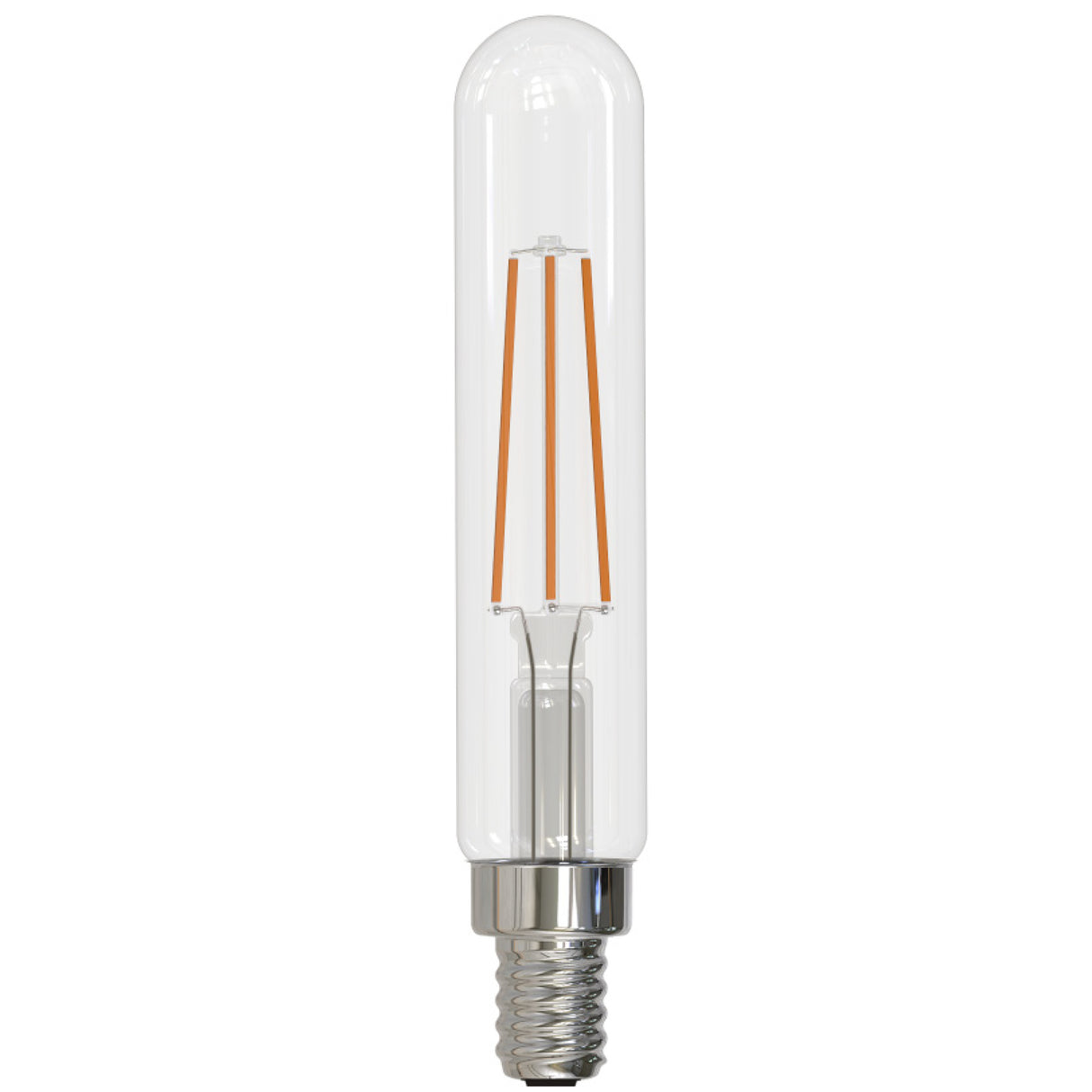 Bulbrite 776723, LED Filament 4.5 Watt Dimmable T8 Light Bulb with Clear Glass Finish and Candelabra (E12) Base - 2700K (Warm White Light), 450 Lumens