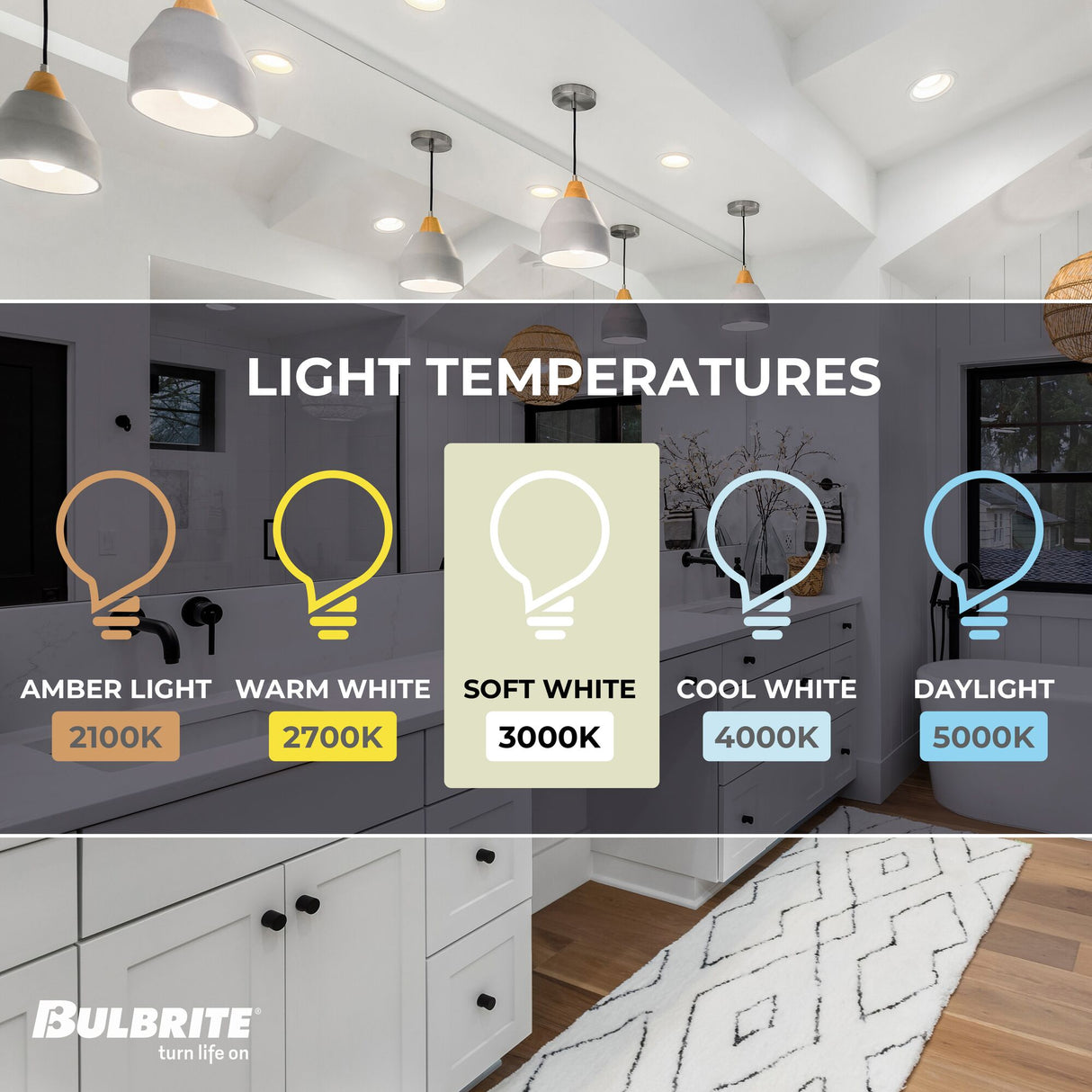 Bulbrite LED Filament 9 Watt Dimmable A19 Light Bulbs with Frost Finish and Bi-Pin (GU24) Base - 3000K (Soft White Light), 800 Lumens