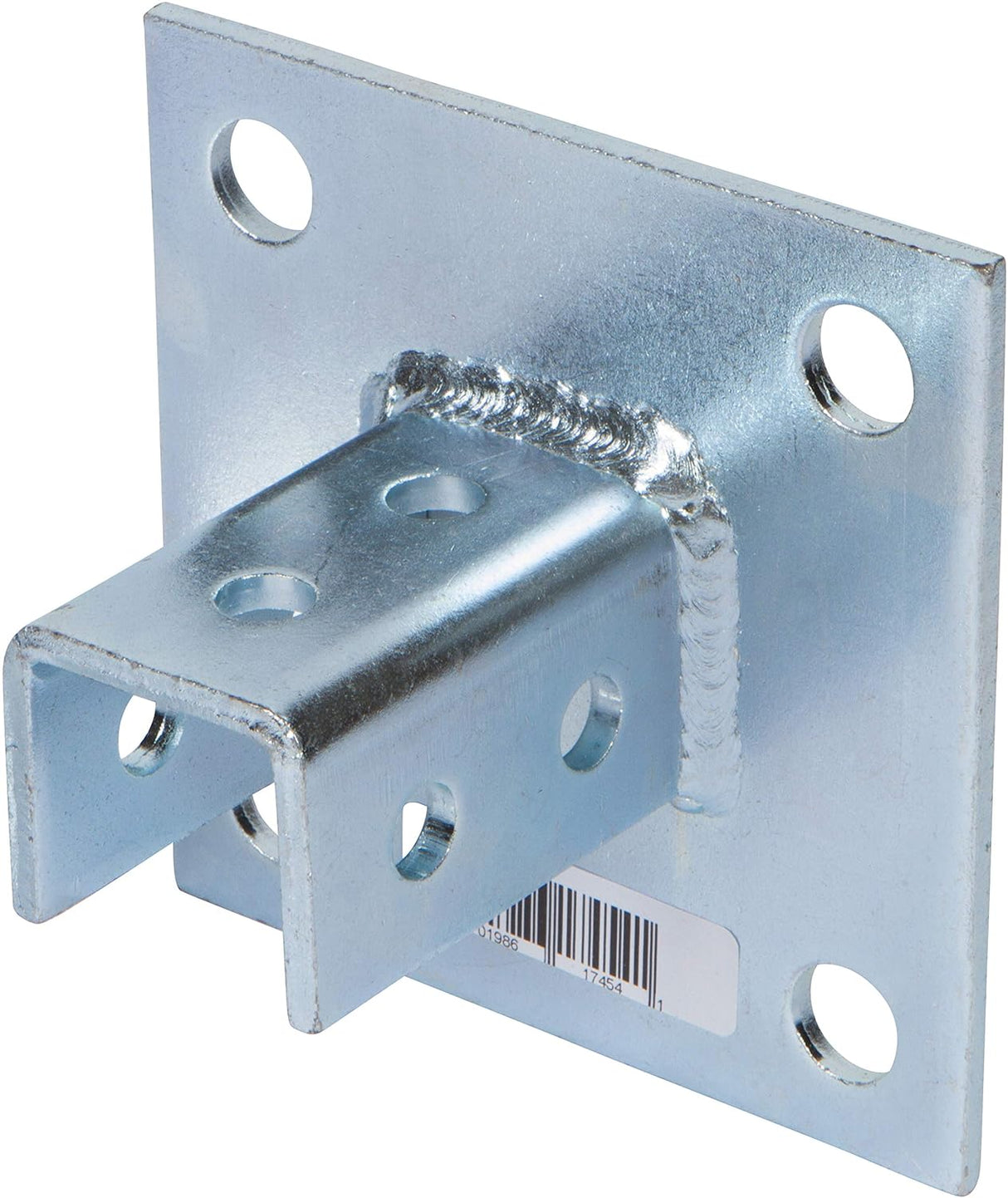 Morris-17454, 6 Inch Post Base Single Channel 4 Hole Square for 1-5/8" Strut, Post Base with 4 holes