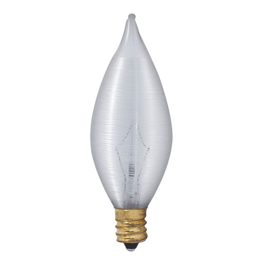 Bulbrite Spunlite 25 Watt Dimmable C11 Incandescent Light Bulbs with Candelabra (E12) Base, Satin Finish