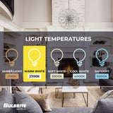 Bulbrite 5 Watt 120V Dimmable Clear T6 LED Mini Light Bulbs with Bi-Pin (G9) Base, 2700K Warm White Light, 550 Lumens