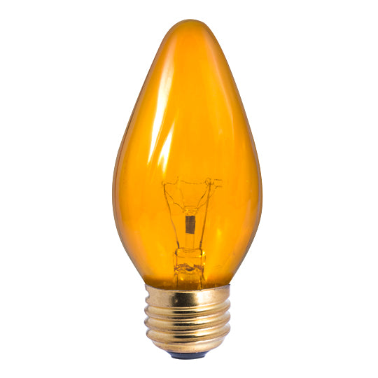 Bulbrite Incandescent Fiesta F15 Light Bulb with E26 base, Amber