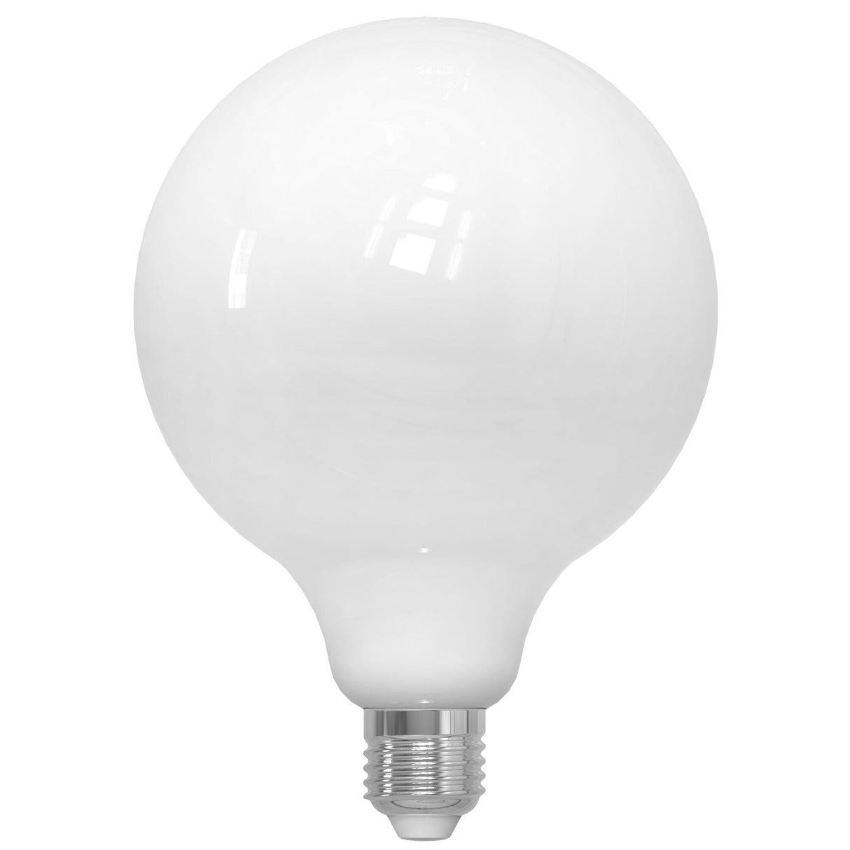 Bulbrite LED Filament 8.5 Watt Dimmable G40 Light Bulb with Milky finish and Medium (E26) Base - 4000K Cool White Light, 800 Lumens