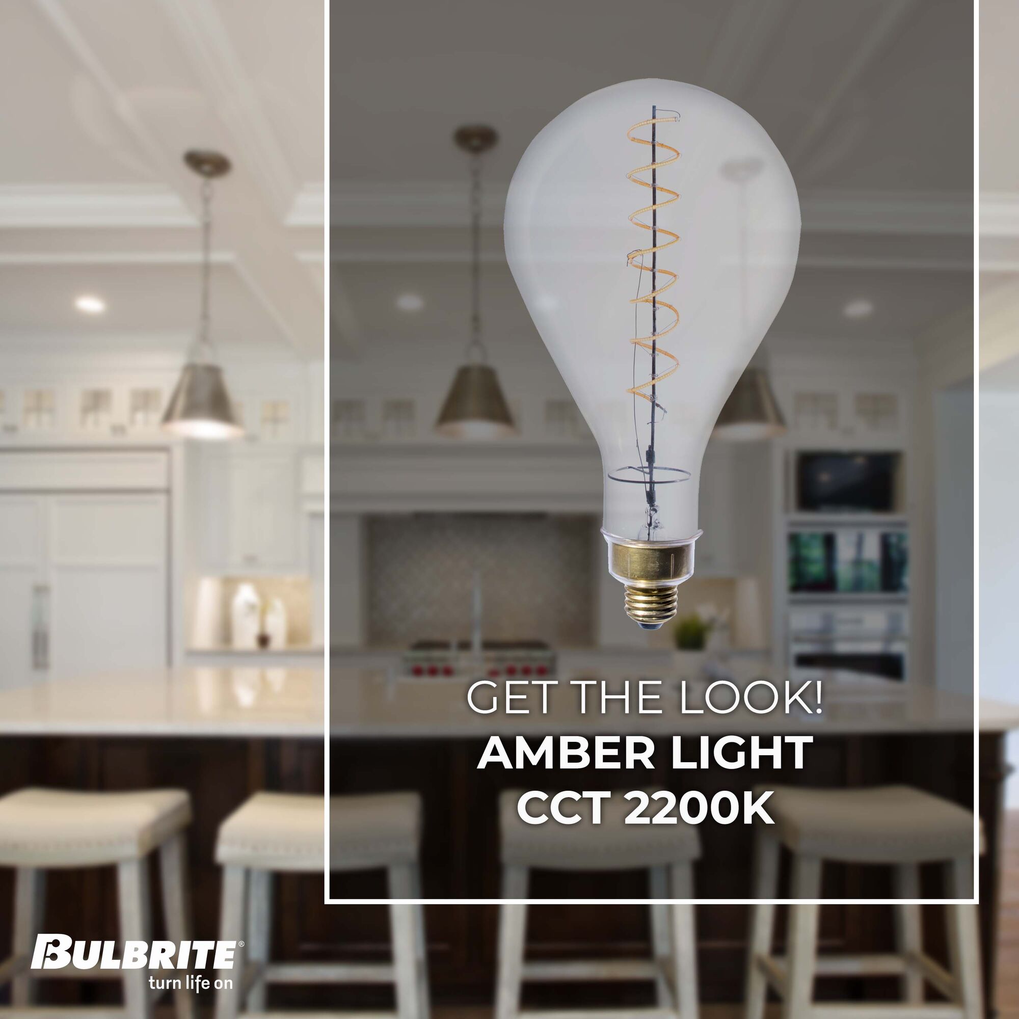 Bulbrite Grand LED Filaments PS52 Light Bulb - Thumbnail 3