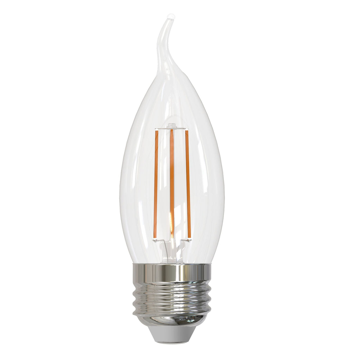 Bulbrite LED Filament 5 Watt Dimmable CA10 Light Bulb with Clear finish and Medium (E26) Base - 3000K Soft White Light, 500 Lumens