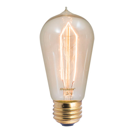 Bulbrite 40 Watt Dimmable Antique ST18 Nostalgic Hairpin Incandescent Light Bulbs with Medium (E26) Base, 2200K Amber Light