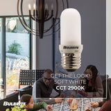 Bulbrite Halogen Double Envelope T8 Light Bulb with E26 base, Frost, 2900K