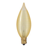 Bulbrite Spunlite Dimmable 25 Watt C11 Specialty Incandescent Light Bulbs with Amber Finish and Candelabra (E12) Screw Base