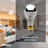 Bulbrite 100 Watt Dimmable Half Chrome A21 Medium (E26) Incandescent Bulb