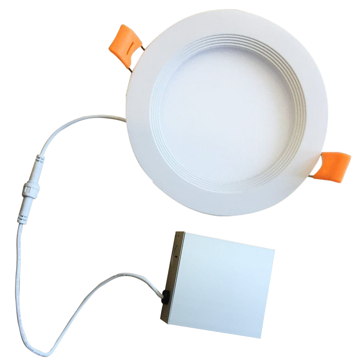 Bulbrite LED Recessed Downlights, Remote Metal Jbox, White Round - Baffled Trim - Ultra Slim, 4000K, 1400 Lumens