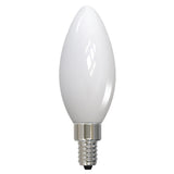 Bulbrite 776773, LED Filaments B11 Light Bulb with E12 base, Milky, 3000K, 400 Lumens