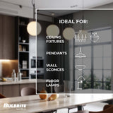 Bulbrite Q35FR/MC Dimmable 120-Volt Halogen T4 JD Type Mini-Candelabra E11 Bulb, 2900K, 620 Lumens, Frosted, 35-Watt