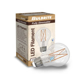 Bulbrite 776872, 5 Watt Dimmable Clear Filament A19 Medium (E26) LED Bulb - 450 Lumens, 2700K, and 90 CRI