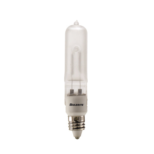 Bulbrite Halogen Single Ended - Mini-Candelabra: T4 T4 Light Bulb with E11 base, Frost, 2900K