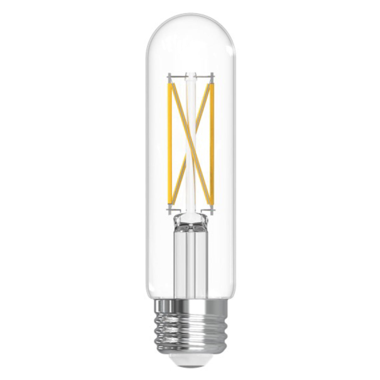 Bulbrite LED Filament 5.1 Watt Dimmable Tubular T9 Light Bulb with Clear finish and Medium (E26) Base - 3000K Soft White Light, 500 Lumens