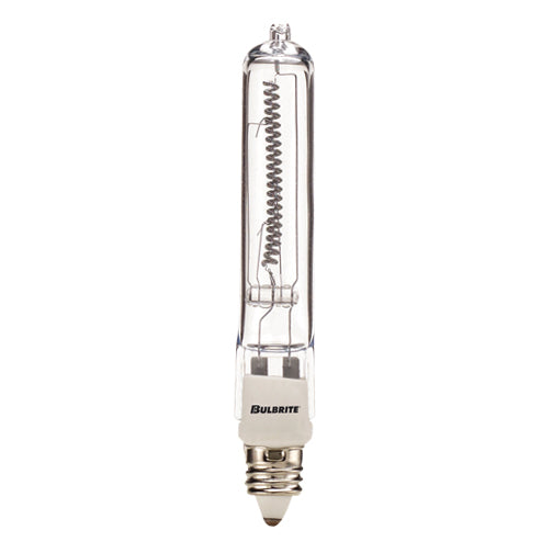 Bulbrite 500 Watt Halogen T4 Mini Bulb, Line Voltage Dimmable Mini-Candelabra Screw Base (E11) Soft White Light Bulb