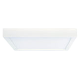 Bulbrite Single LED 9'' Square Flush Mount Fixture, 75W Equivalent, 2700K/Warm White, White Finish