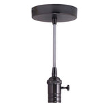 Bulbrite 1-Light Gunmetal Vintage Pendant Socket and Canopy