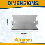 (200 Pack) Airmont Products AP-12061, Safety Nail Plate for Wood Studs 16-Gauge Steel, 1.5 x 2.5 Inch, Protect Plumbing and Wiring, Sharp Pointed Prongs, Anti-Nail Protection Plate Shield, Made in USA