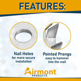 (200 Pack) Airmont Products AP-12061, Safety Nail Plate for Wood Studs 16-Gauge Steel, 1.5 x 2.5 Inch, Protect Plumbing and Wiring, Sharp Pointed Prongs, Anti-Nail Protection Plate Shield, Made in USA