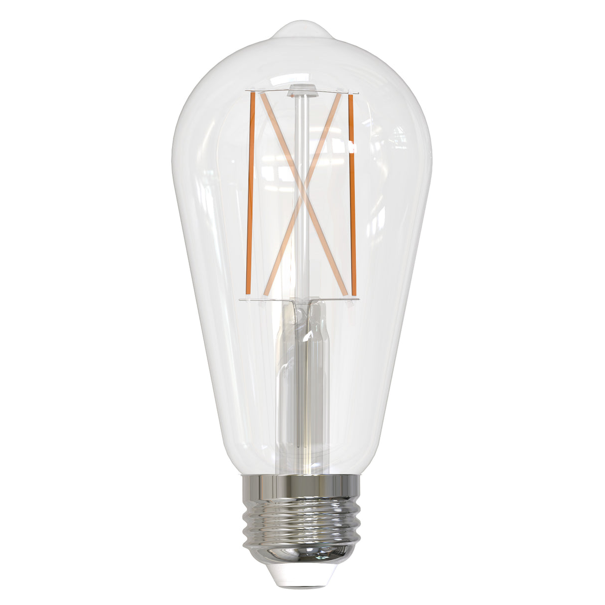 Bulbrite LED Filament 8.5 Watt Dimmable ST18 Light Bulb with Clear finish and Medium (E26) Base - 4000K Cool White Light, 800 Lumens