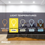 Bulbrite LED Filament 6.5 Watt Dimmable PAR16 Light Bulbs with Frost Glass Finish and Twist & Lock Bi-Pin (GU10) Base - 2700K (Warm White Light), 500 Lumens