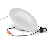 Bulbrite 12 Watt 4" Integrated LED Recessed Downlight with E26 Quick Connect Adapter, 5CCT - 27/30/35/40/50K, 1100 Lumens