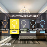 Bulbrite 2.5 Watt Dimmable Clear Filament G16 Candelabra (E12) LED Light Bulb - 250 Lumens, 2700K