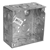 Ammo AR232  4 IN. SQUARE BOX, WELDED, 2-1/8 IN. DEEP, TEN 1/2 IN KO'S & SIX T...