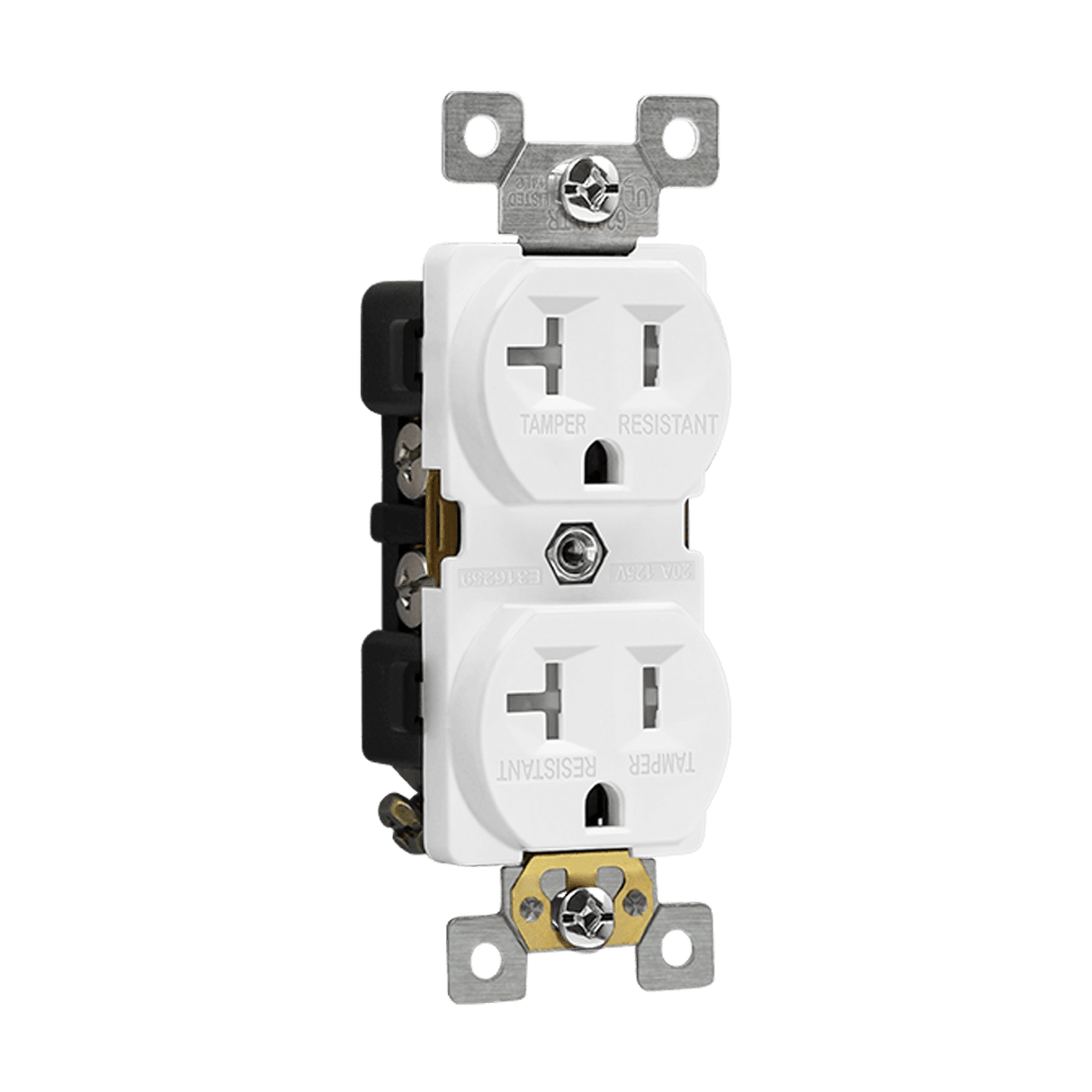 Enerlites 62040-TR-W, Commercial Grade 20A Tamper-Resistant WDuplex Receptacle, 5-20R