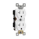 Enerlites 62040-TR-W, Commercial Grade 20A Tamper-Resistant WDuplex Receptacle, 5-20R