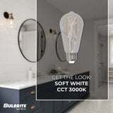 Bulbrite 776769, 8.5 Watt Dimmable Clear Filament ST18 Medium (E26) LED Bulb - 850 Lumens, 3000K, and 90 CRI