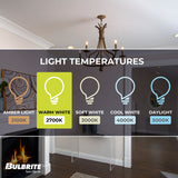 Bulbrite Incandescent CA5 Candelabra Screw Base (E12) Light Bulb, 3 Watt, Silicone Flame Shaped