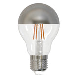 Bulbrite LED Filament Dimmable 4.5 Watt Half Chrome A19 Light Bulbs with Medium (E26) Screw Base, 2700K (Warm White Light)