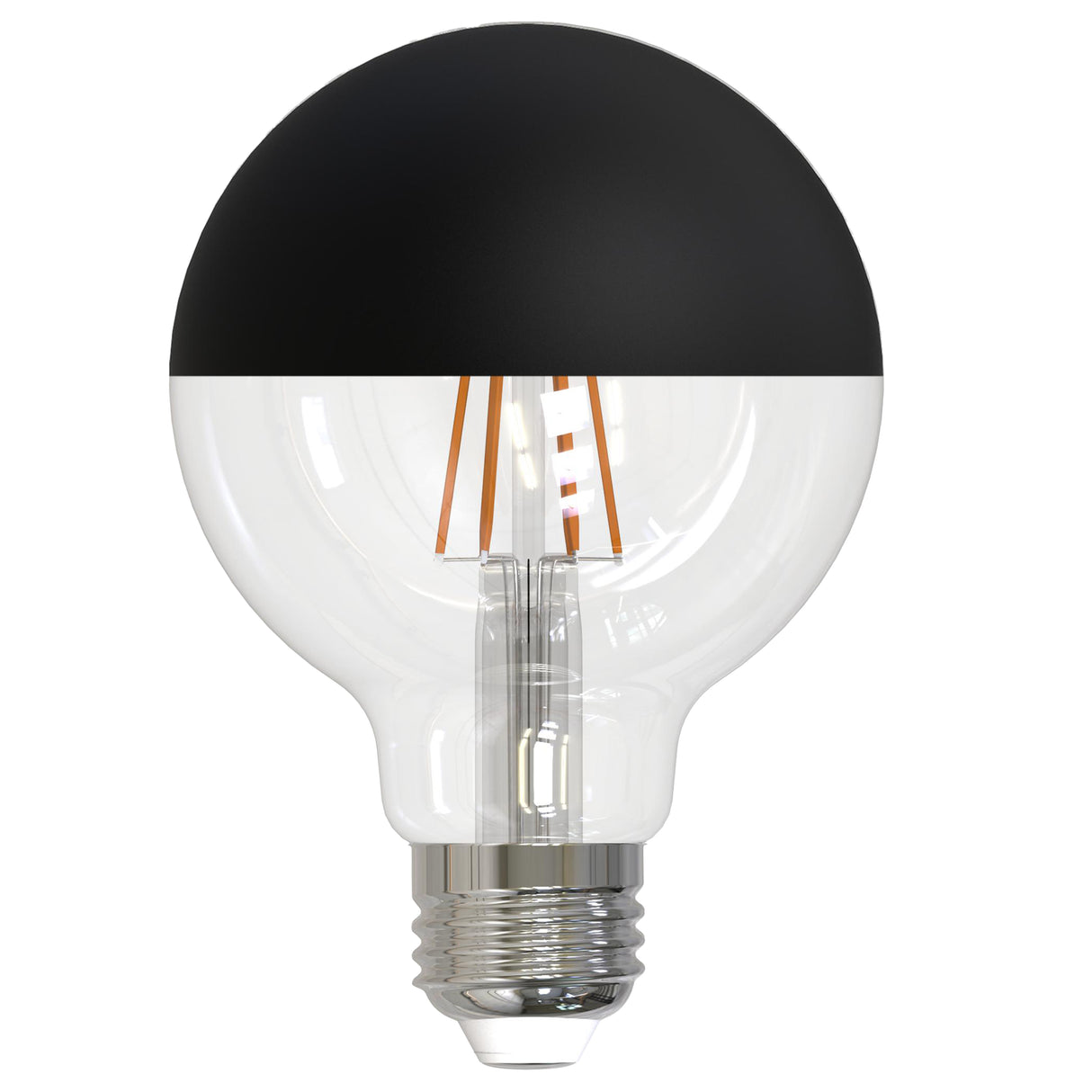 Bulbrite LED Filament 5 Watt Dimmable G25 Light Bulb with Half Black finish and Medium (E26) Base - 2700K Warm White Light, 400 Lumens