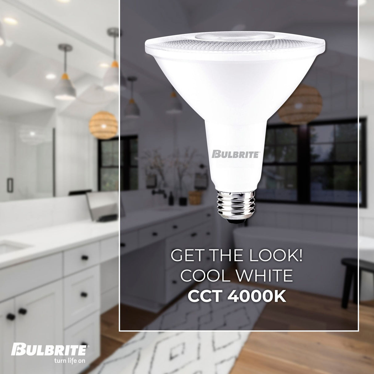 Bulbrite 15 Watt Dimmable Flood PAR38 Medium (E26) LED Light Bulb - 4000K (Cool White Light), 1200 Lumens