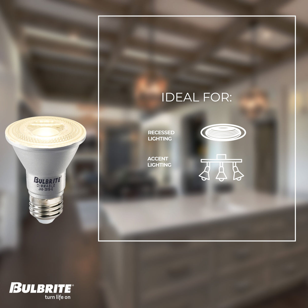 Bulbrite 6.5 Watt Dimmable Flood PAR20 Medium (E26) LED Bulb - 488 Lumens, 2700K, and 90 CRI