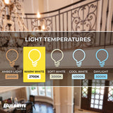 Bulbrite 4 Watt Dimmable Clear Filament B11 Candelabra (E12) LED Light Bulb - 350 Lumens, 2700K