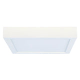 Bulbrite Single LED 7'' Square Flush Mount Fixture, 60W Equivalent, 2700K/Warm White, White Finish