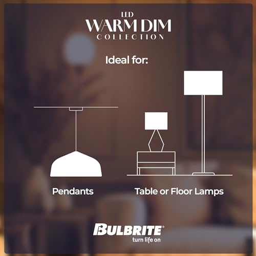 Bulbrite 9 Watt LED ST18 Light Bulb, Warm Dimming 3000K (Soft White) - 1800K (Candlelight), 800 Lumens