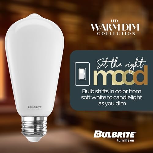 Bulbrite 9W LED ST18 Filament Milky Warm Dim - Thumbnail 5